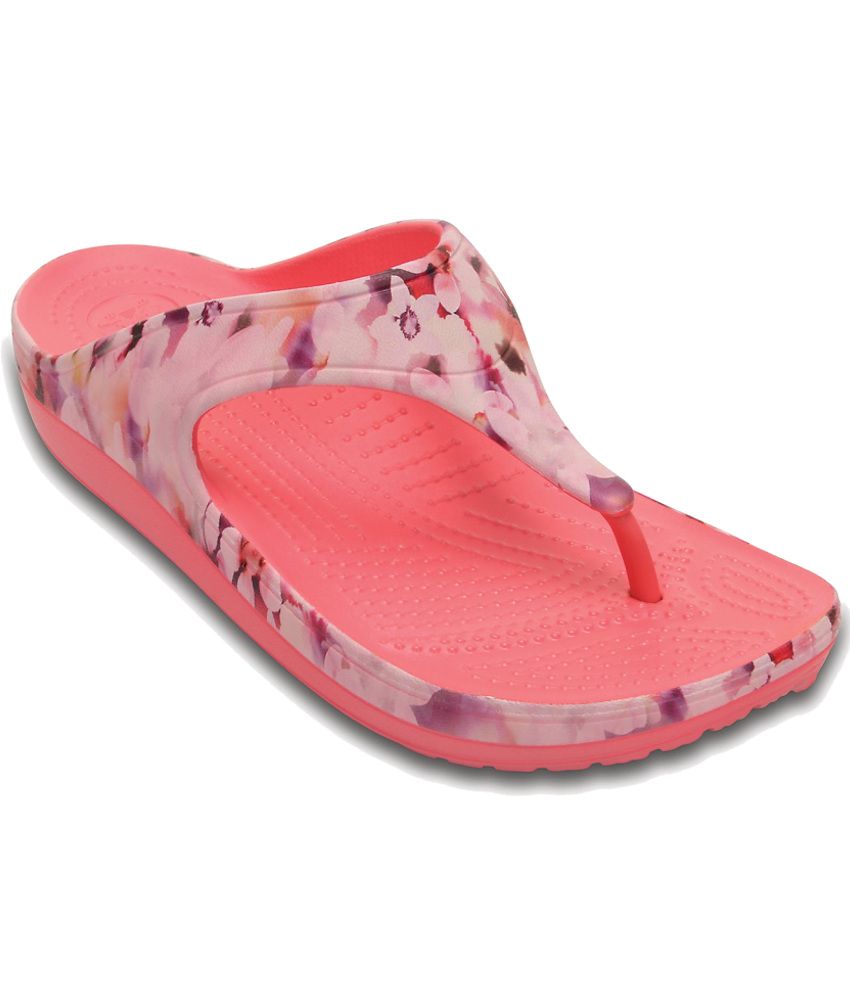 pink slipper crocs