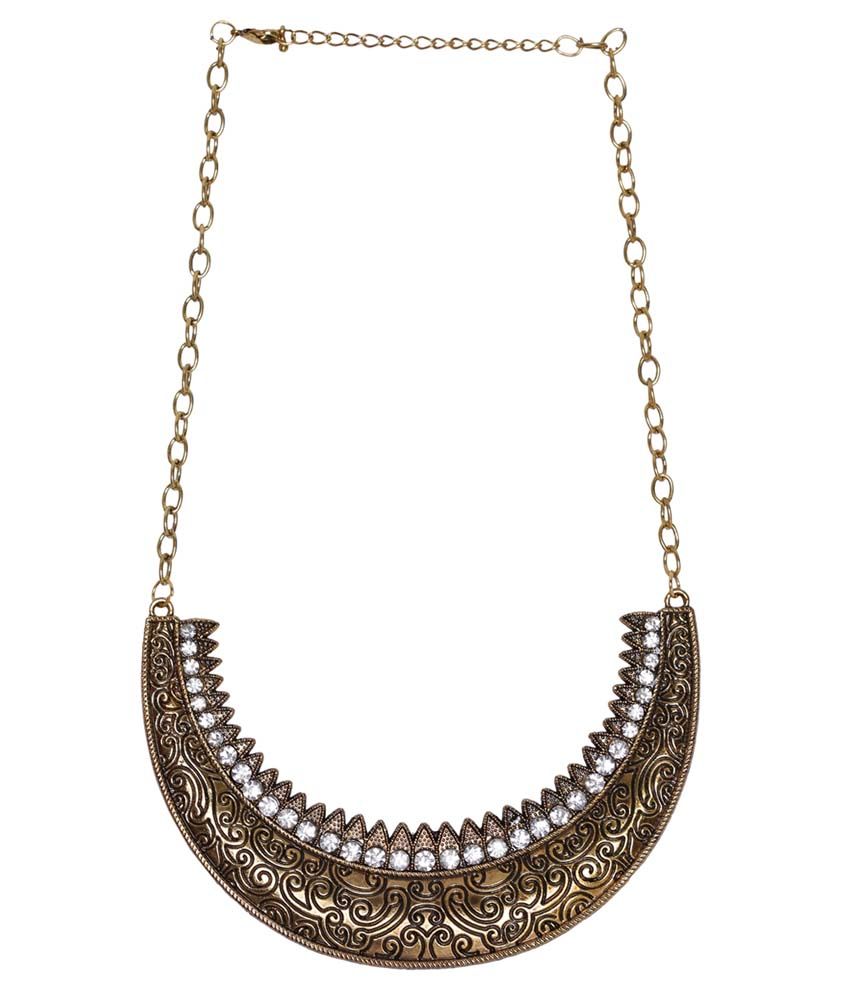 Sparkle Street Gold Alloy Necklace Set available at snapdeal for Rs.212