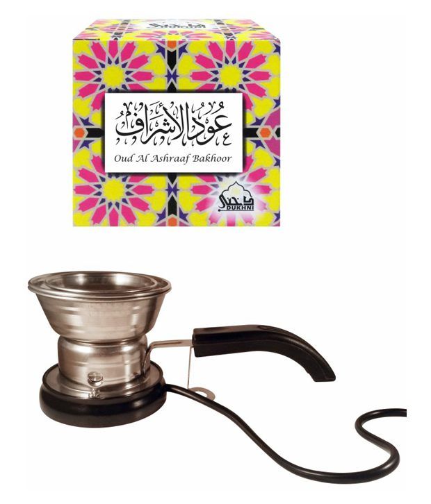 Dukhni Oud Al Ashraaf Bakhoor (small) And Classic Electric Incense Burner available at snapdeal for Rs.595