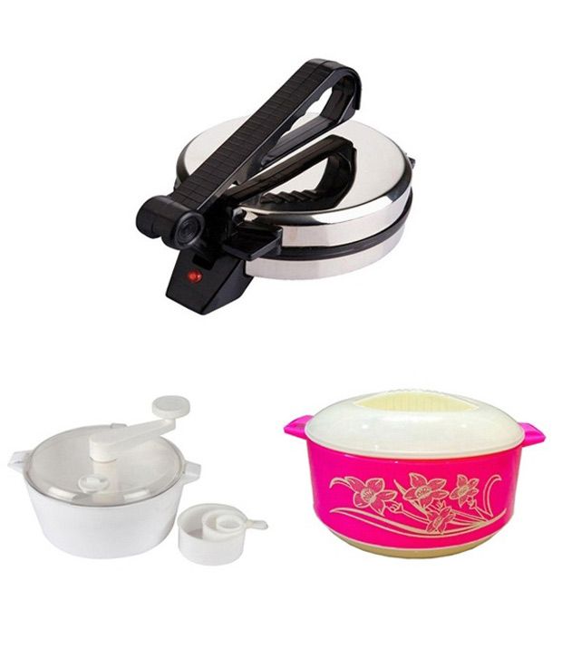 Black Cat White Plastic Combo Of Casserole, Roti Maker And Atta Maker available at snapdeal for Rs.1499