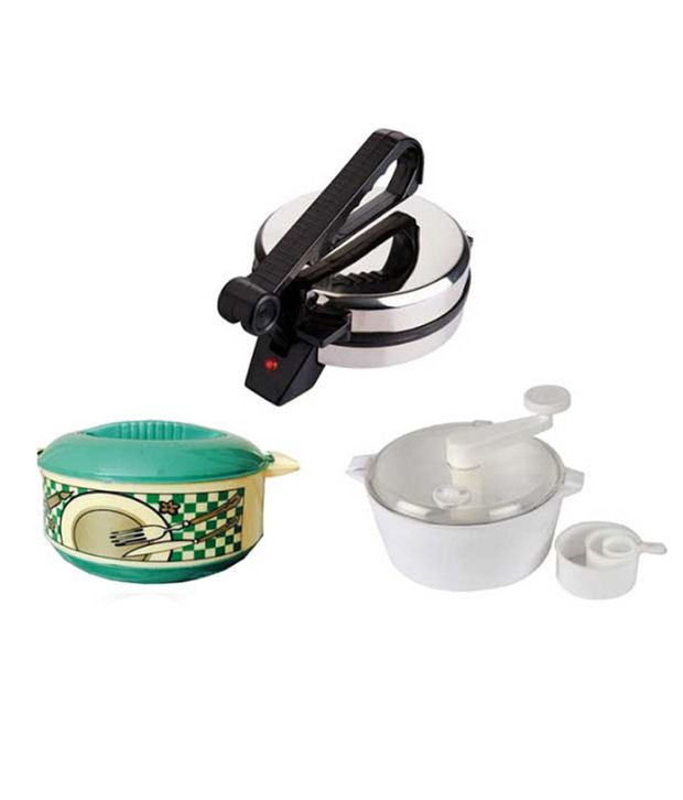 Grind Sapphire White Virgin Plastic Dough Maker With Roti Maker & Cute Casserole available at snapdeal for Rs.1499