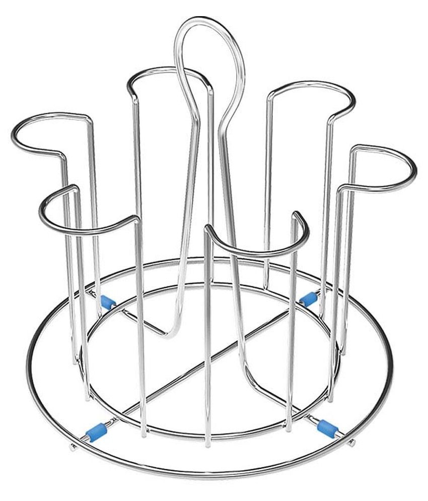 Saffron Stainless Steel Glass Stand Round Kitchen Fitting available at snapdeal for Rs.307