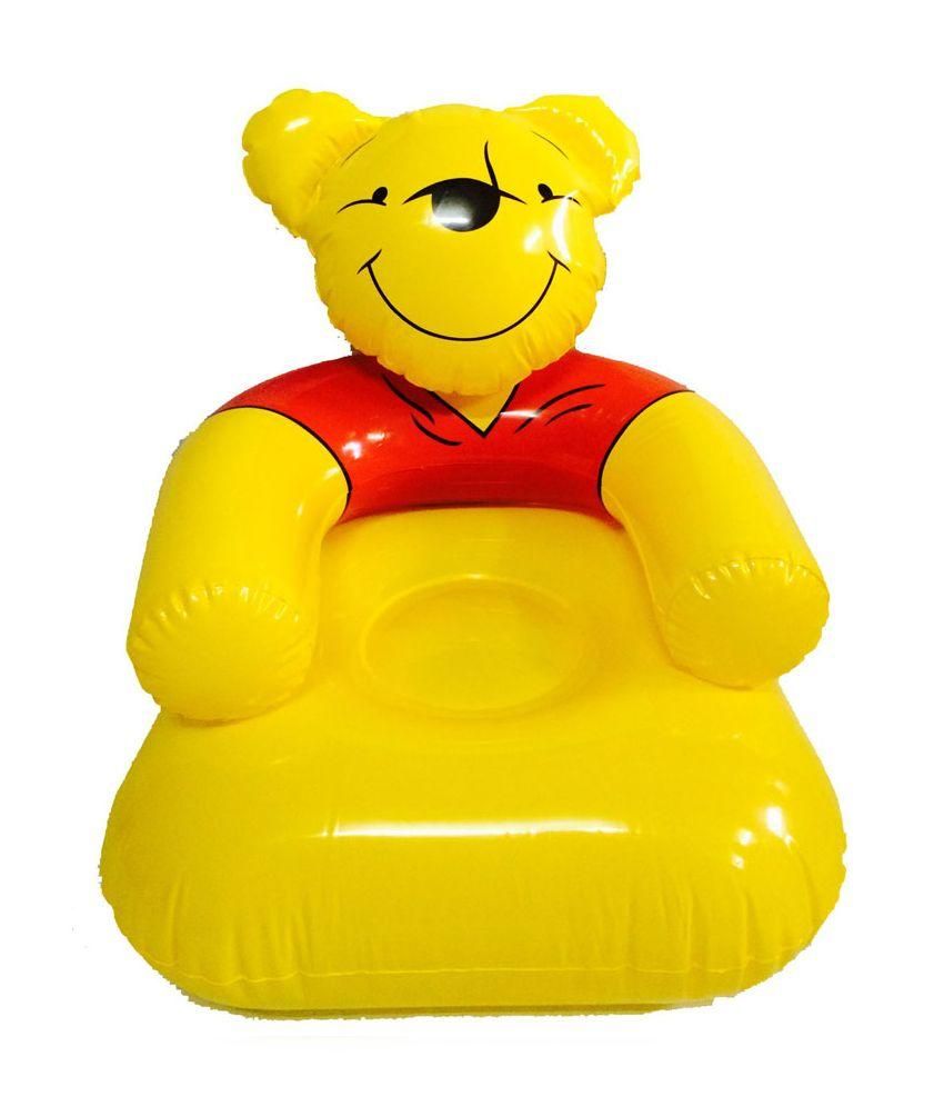 A R Enterprises Yellow Teddy Bear Inflatable Chair For Kids available at snapdeal for Rs.531
