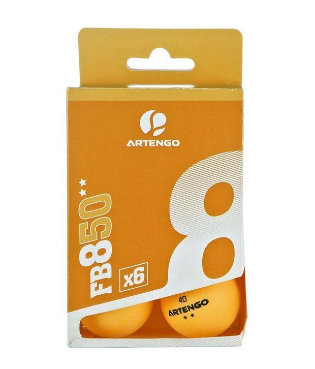Artengo Fb 850 Two Star Table Tennis Ball (pack Of 6) By Decathlon available at snapdeal for Rs.169