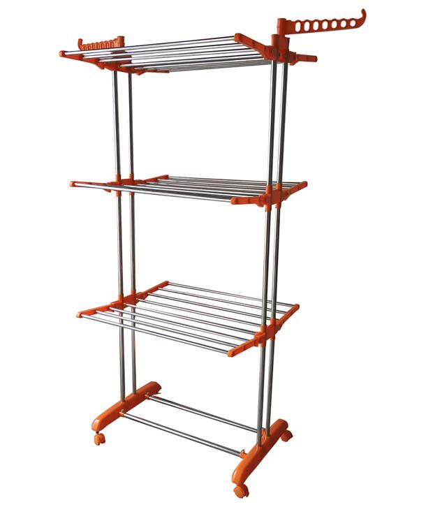 Asp Cdsss002 Orange Stainless Steel 3 Tier Clothes Drying ...