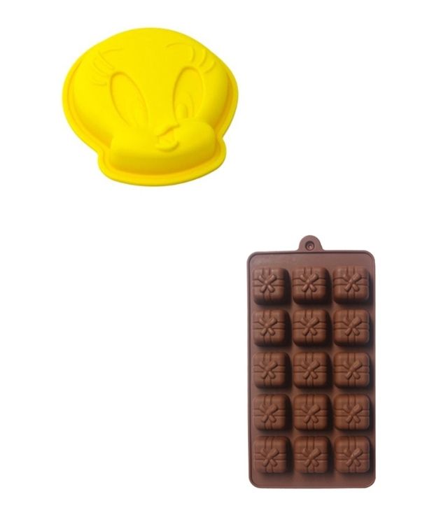 Creativities International Silicon Combo Of Tweety Cake Mould With Gift Box Shape Chocolate Mould available at snapdeal for Rs.279