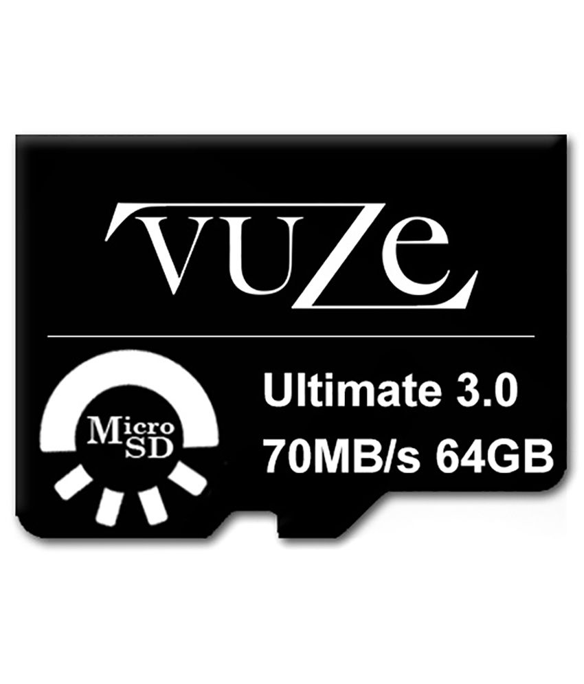 Vuze Class 10 64 Gb Memory Card-black available at snapdeal for Rs.1300