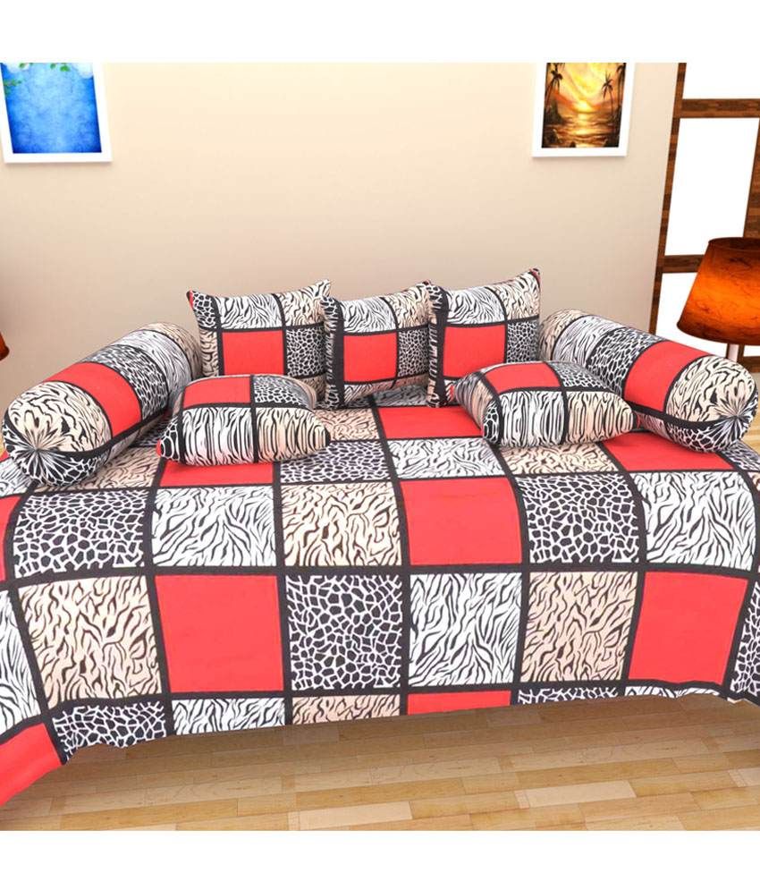 Singhs Villas Decor Multicolour Cotton Diwan Set ( 8 Pieces) available at snapdeal for Rs.549
