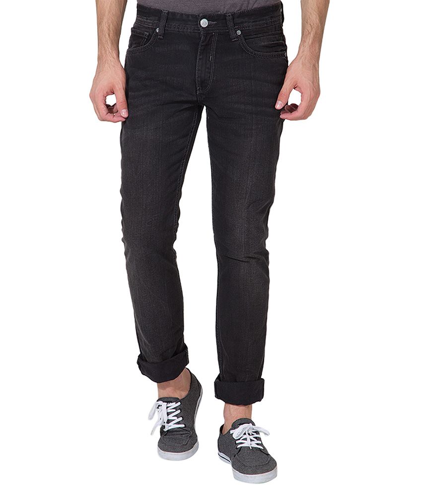 black regular fit jeans