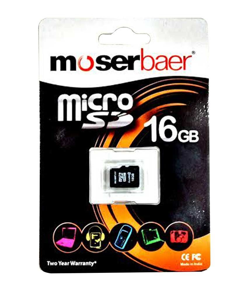Moserbaer 16gb Micro Sd Memory Card Class 10 available at snapdeal for Rs.449