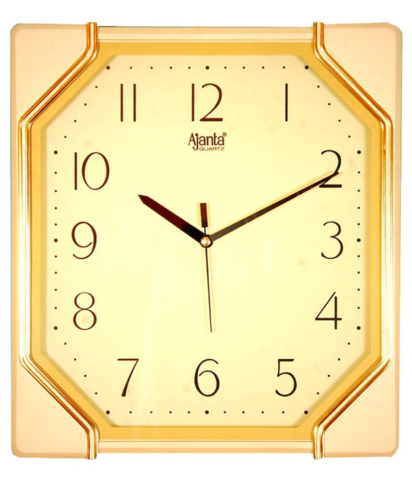 Ajanta Yellow Analog Wall Clock Available At SnapDeal For Rs 530