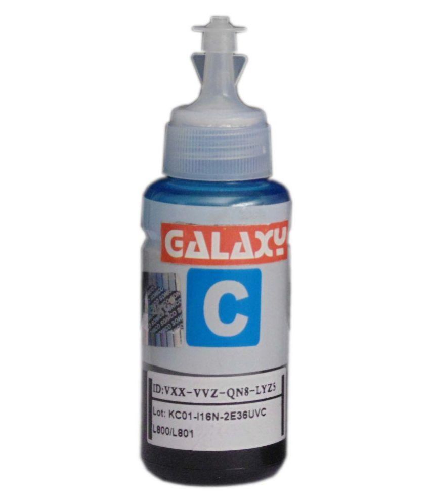 Galaxy Cyan Colour Compatible Ink For Epson L800/l805/l810/850/l1800/r230/t60 (70 Ml Pack) available at snapdeal for Rs.249