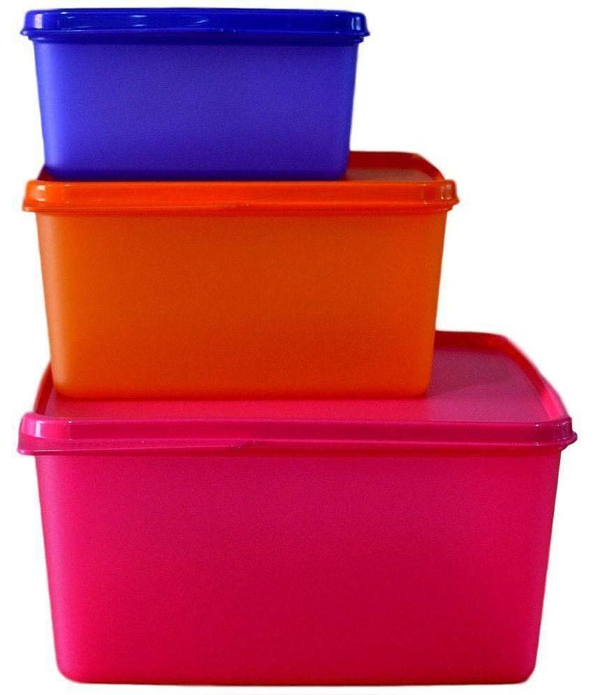 Tupperware Multicolour Plastic Container - Set Of 3 available at snapdeal for Rs.724