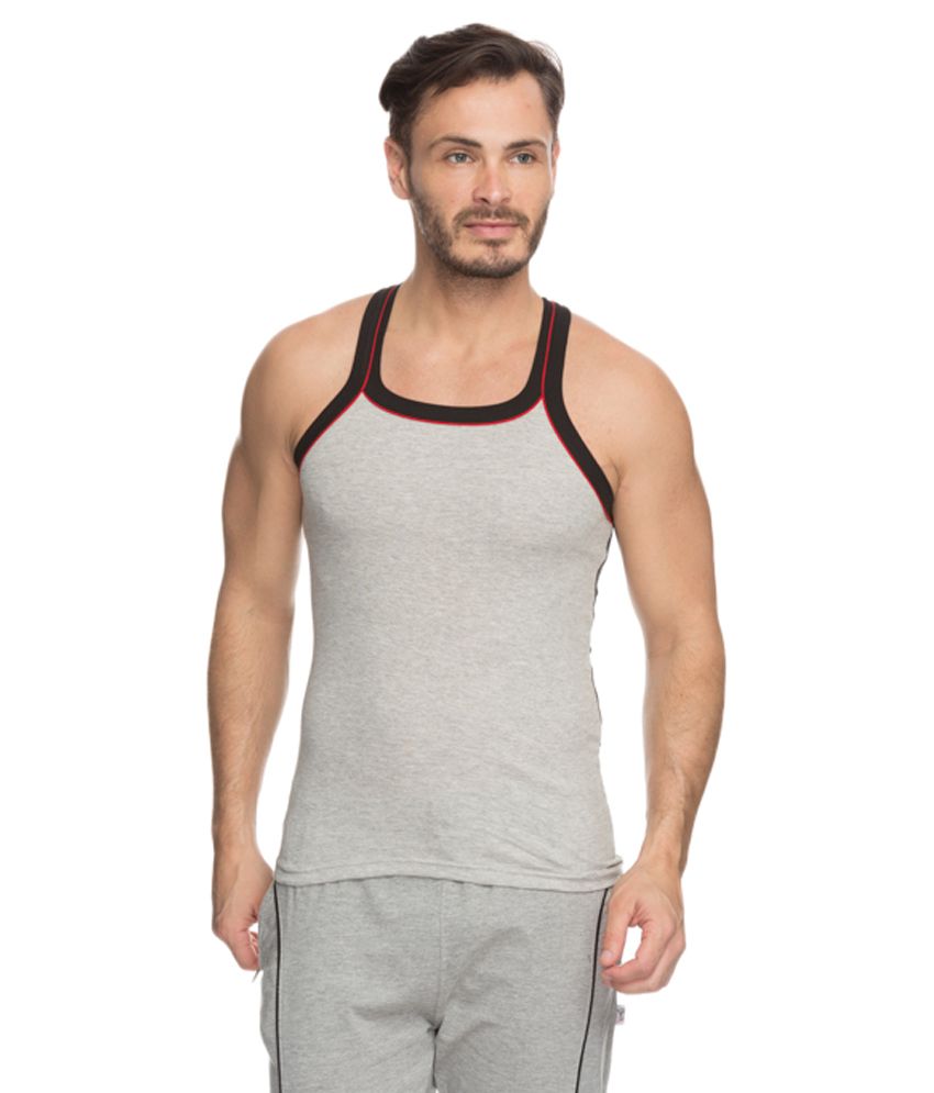 Genx Grey Sleeveless Vest Pack Of 2 available at snapdeal for Rs.367
