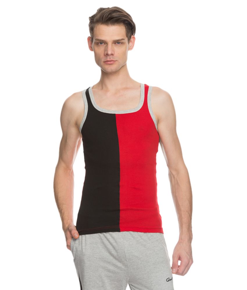Genx Black Sleeveless Vest Pack Of 2 available at snapdeal for Rs.363
