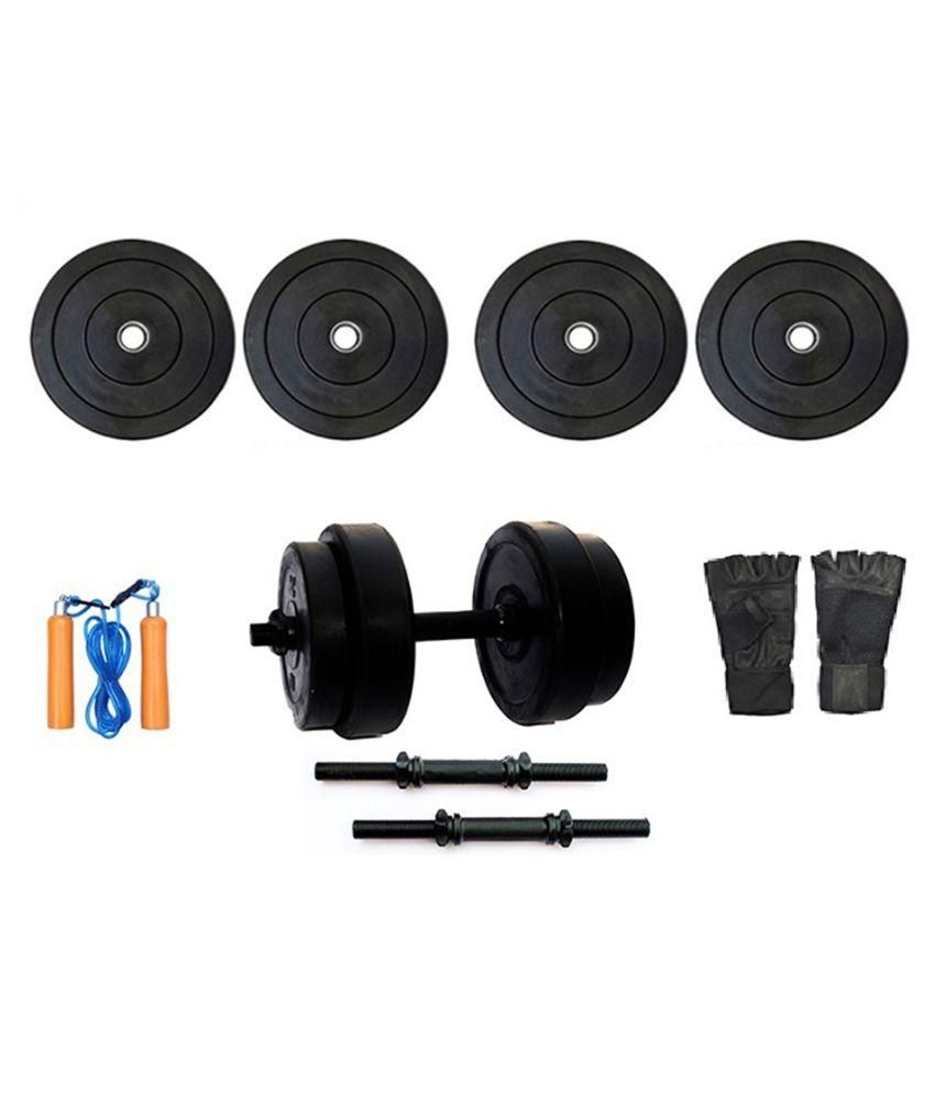 Gee Power 12 Kg Rubber Dumbbells + Dumbbell Rods Set available at snapdeal for Rs.1145