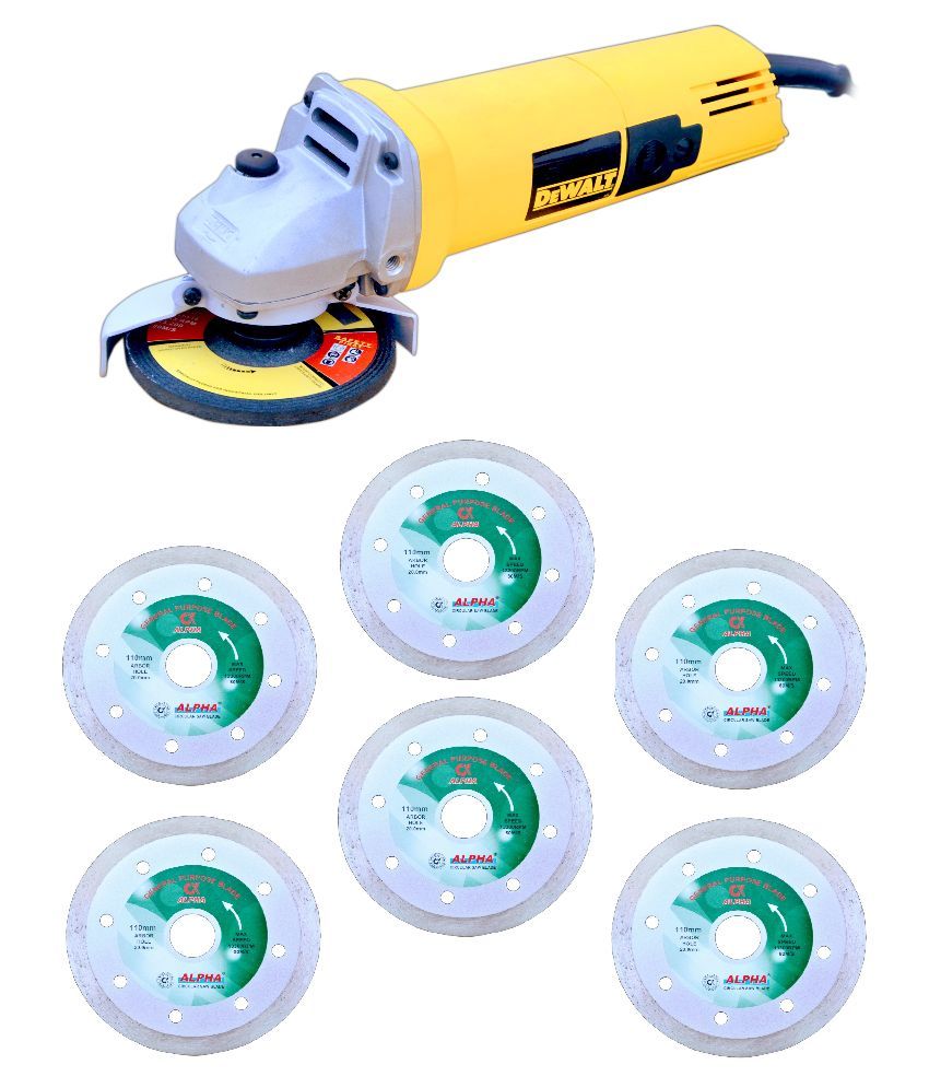 Dewalt Dw810 100mm Angle Grinder With Diamond Saw Blades - 20 Pieces available at snapdeal for Rs.4409