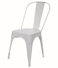 Dezaro Off White Metal Iron Chair