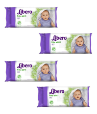 Libero White Baby Wipes - Pack of 4