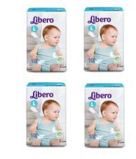 Libero White Diaper Pants - Pack of 4