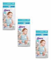 Libero White Regular Diaper - Pack of 3