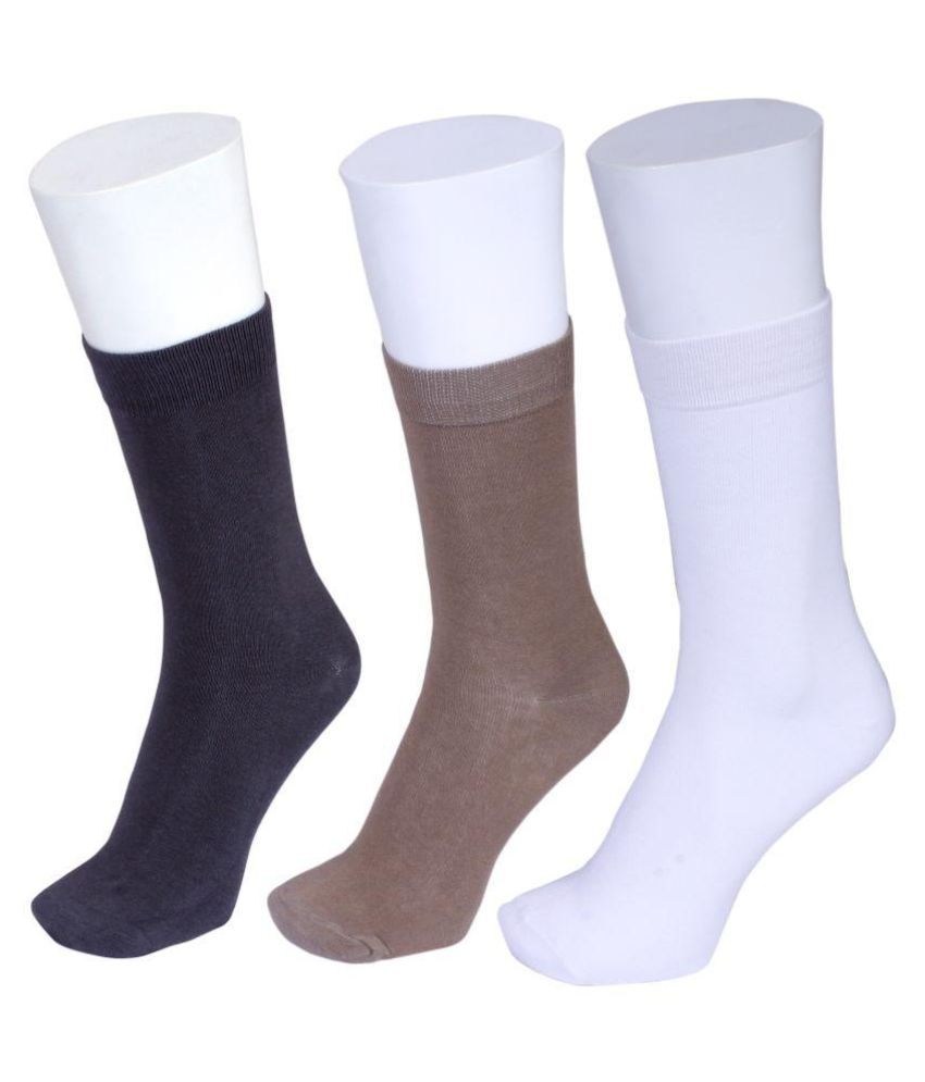Smell Free Multicolour Cotton Formal Full Length Socks For Men Pack Of 3 Available At Snapdeal