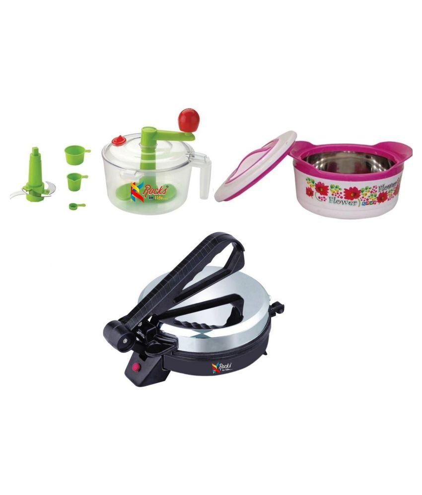 Rocks Combo Of Dough Maker With Roti Maker And Casserole available at snapdeal for Rs.1399