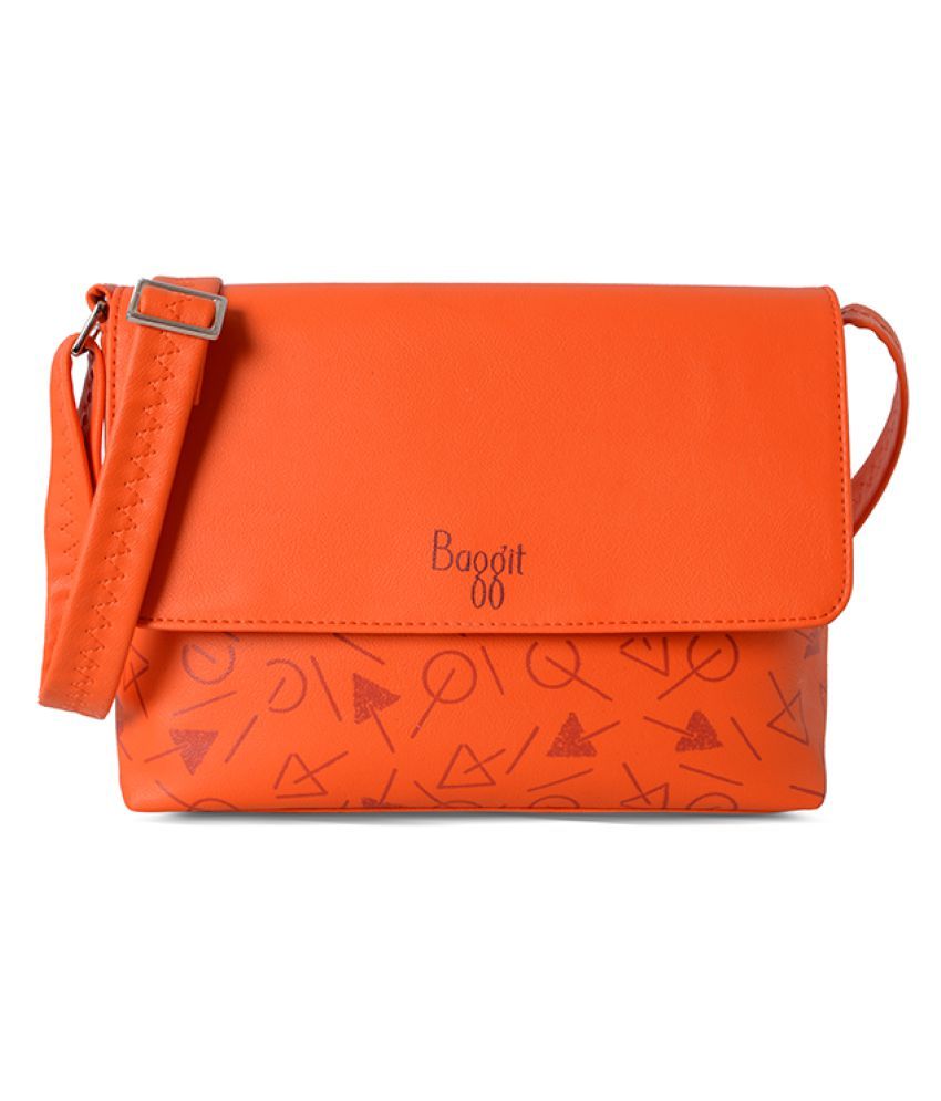 Baggit Orange Rexin Sling Bag available at SnapDeal for Rs.1311
