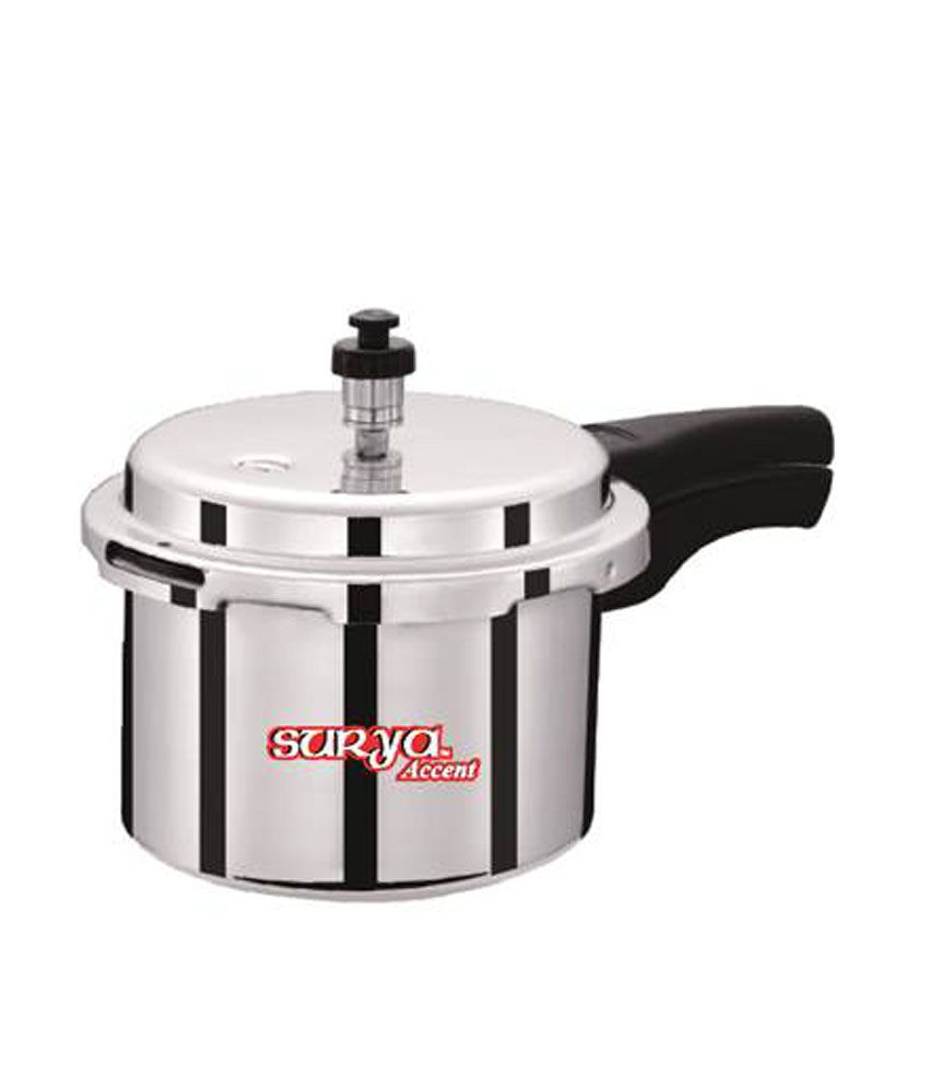 For 685/-(47% Off) Surya Accent 5 Ltr Aluminium Pressure Cooker (ISI approved) at Snapdeal
