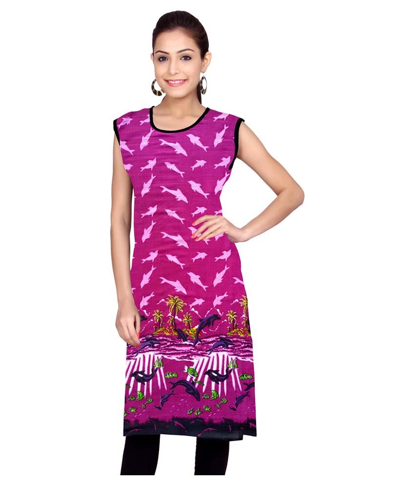 Kurti Studio Multicoloured Cotton Printed Unstitched Kurti available at snapdeal for Rs.153