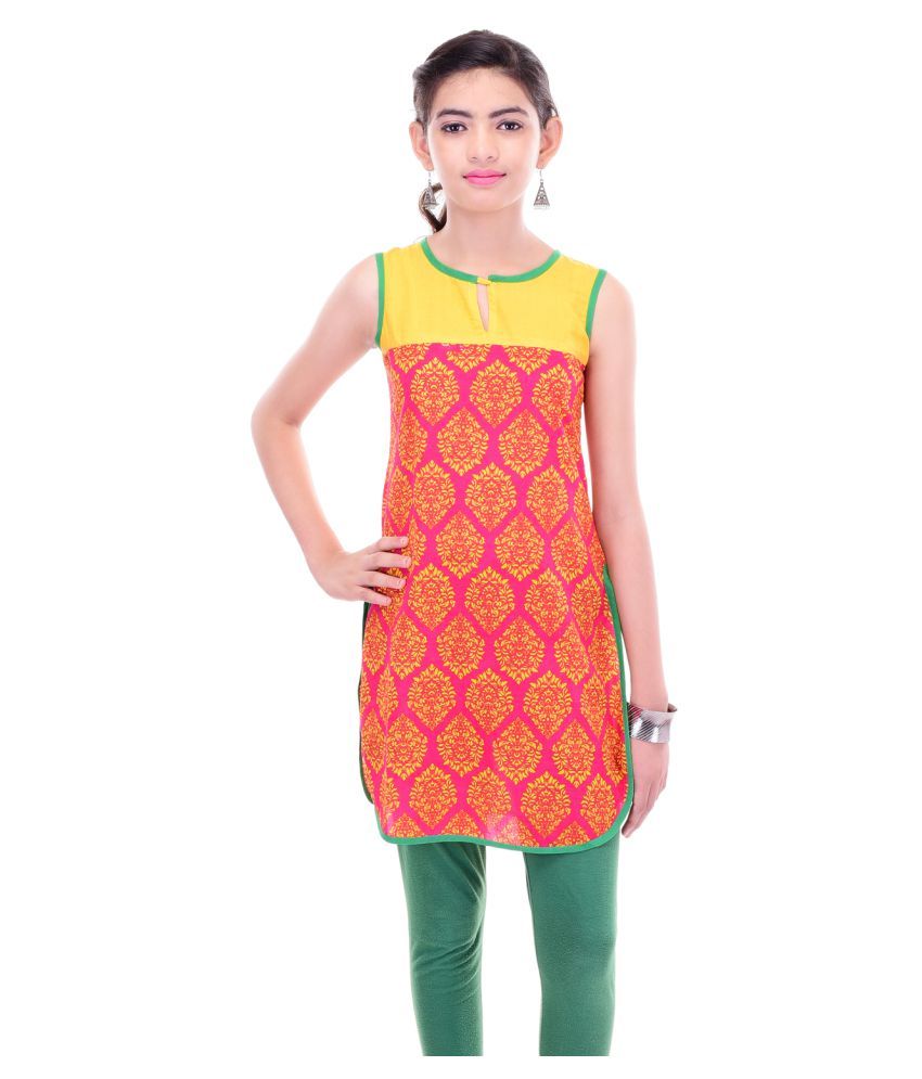 Cotton On Kids Multicolour Kurti Legging Set available at snapdeal for Rs.399