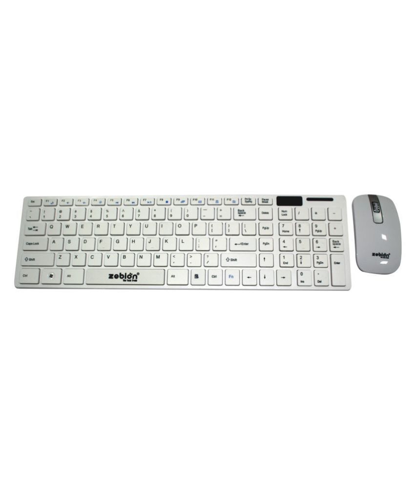 Zebion Zebion Slimfit Wireless Keyboard Mouse Combo White Wireless Desktop Keyboard Keyboard available at snapdeal for Rs.1092