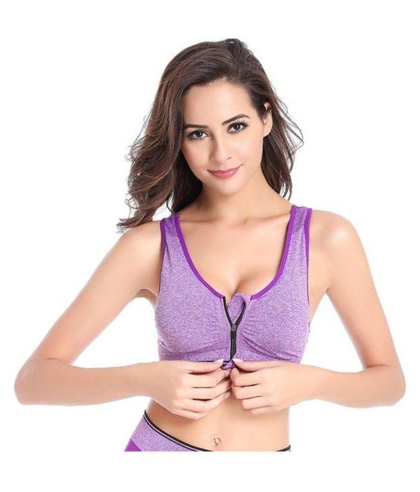 Magic Purple Cotton Lycra Racerback Bra available at snapdeal for Rs.410