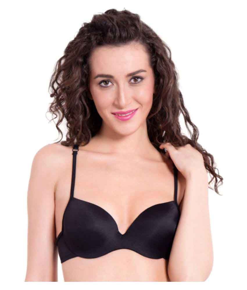 Magic Black Poly Satin T-shirt/ Seamless Bra available at snapdeal for Rs.350