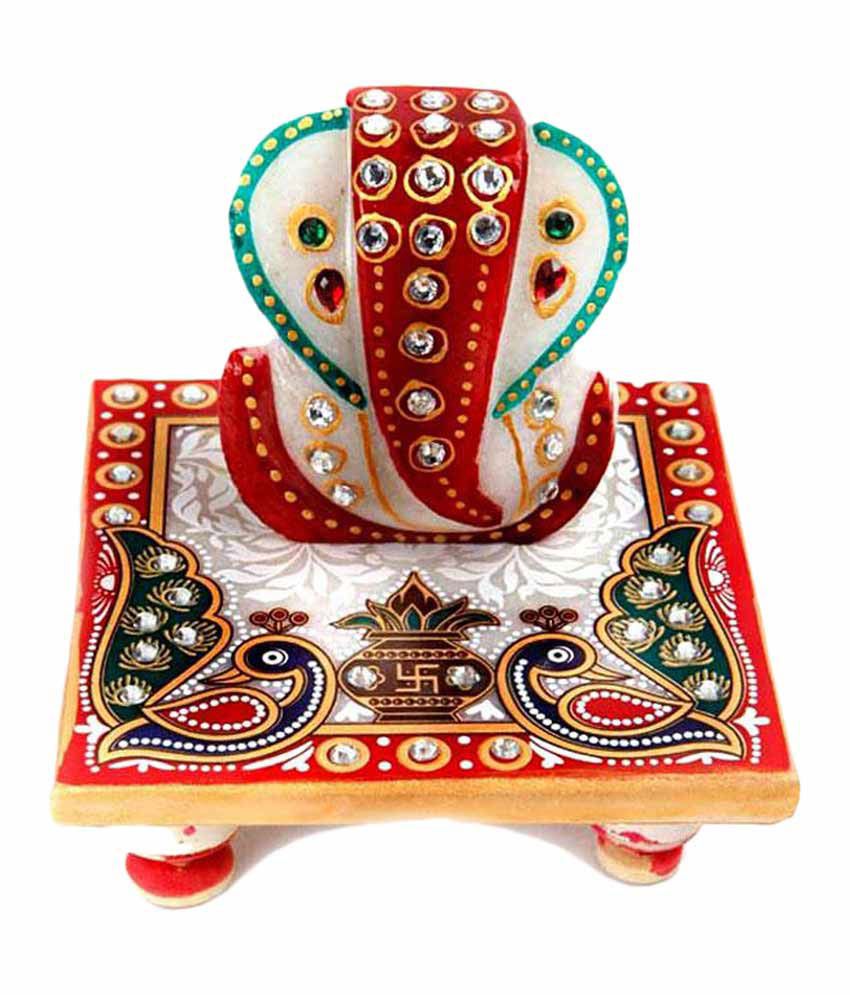 Sajawat Bazaar Marble Chowki And Ganesh Idol available at snapdeal for Rs.99