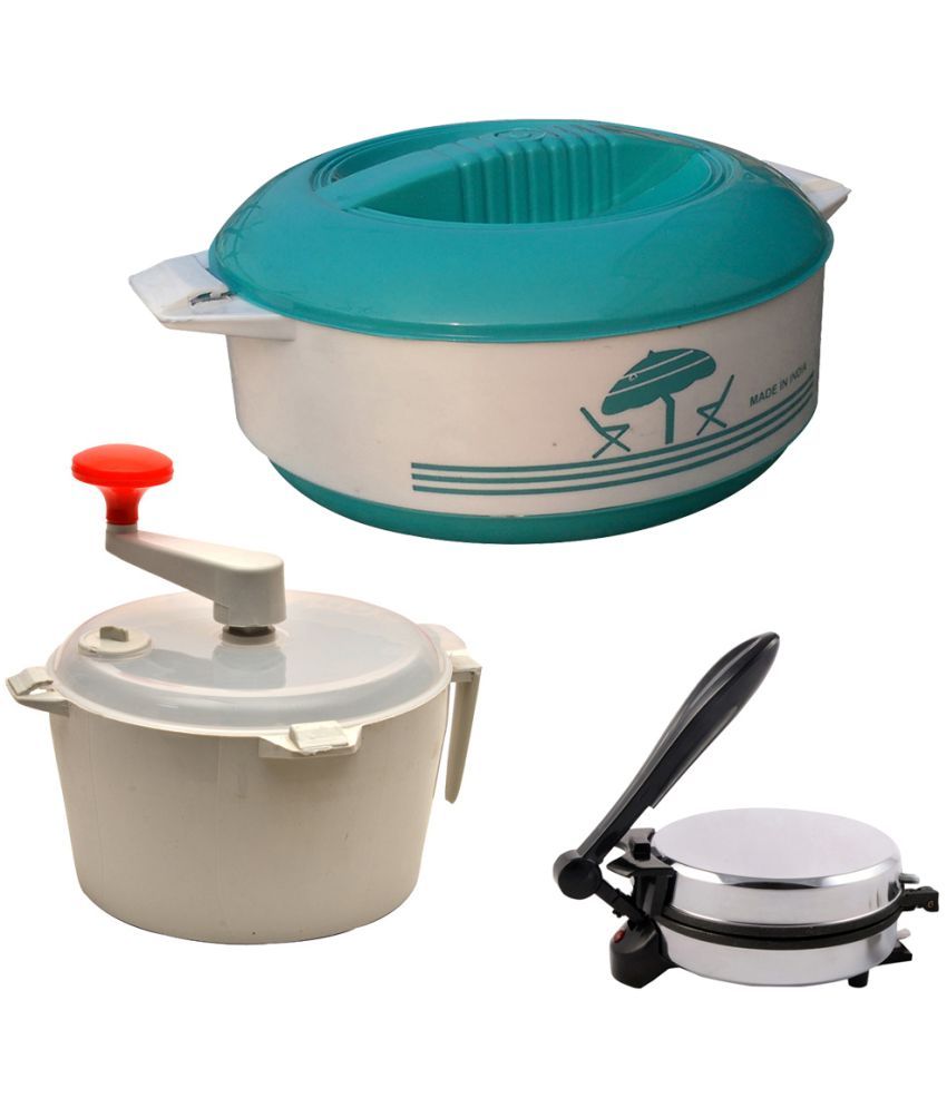 Gold Dust Combo Of Casserole, Silver Roti & Dough Maker available at snapdeal for Rs.1289