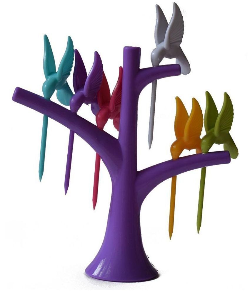 Cpex 6 Pcs Plastic Fruit Fork With Stand available at snapdeal for Rs.158