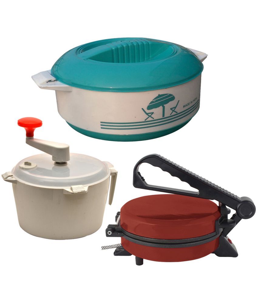 Gold Dust 3 In 1 Combo Set Of Casserole, Brown Roti Dough Maker available at snapdeal for Rs.1349