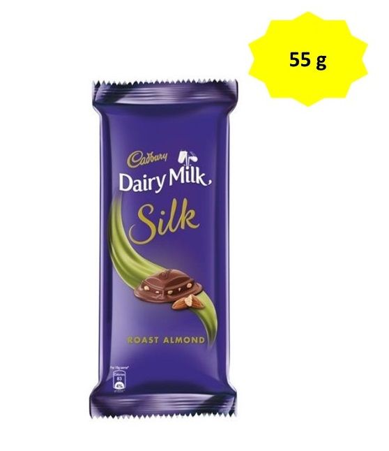 Cadbury Dairy Milk Silk Milk Chocolate Roast Almond 55 gm available at