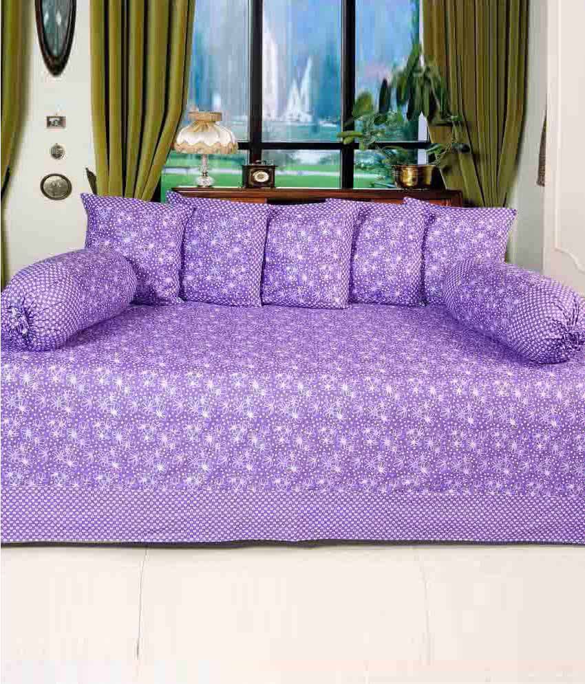 P Home Decor Single Cotton Floral Diwan Set available at snapdeal for Rs.529
