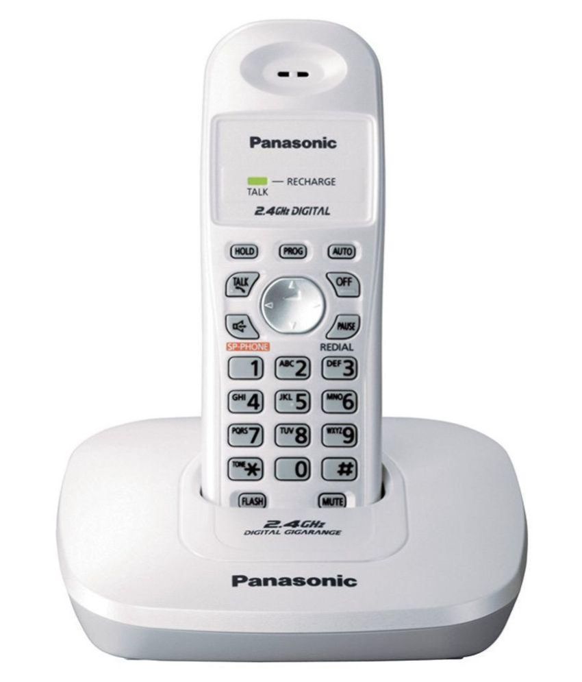 Panasonic Kx-tg 3600sx Cordless Landline Phone ( White ) available at snapdeal for Rs.1725