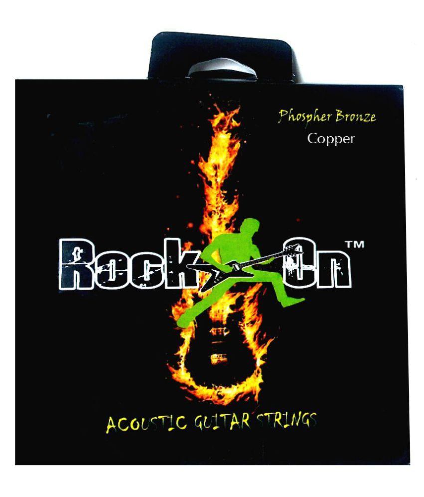 Rockon Acoustic Guitars Roundwound Copper Guitar Strings available at snapdeal for Rs.265