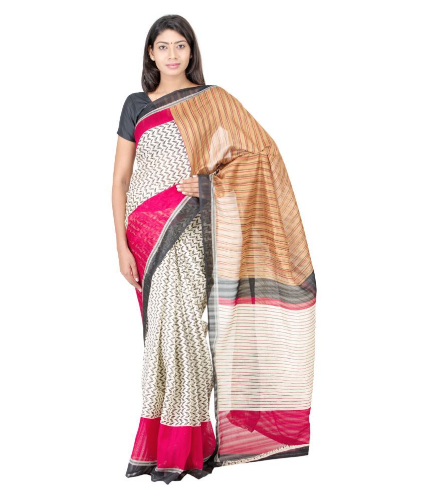 The Chennai Silks Multicoloured Bhagalpuri Cotton Saree available at snapdeal for Rs.379