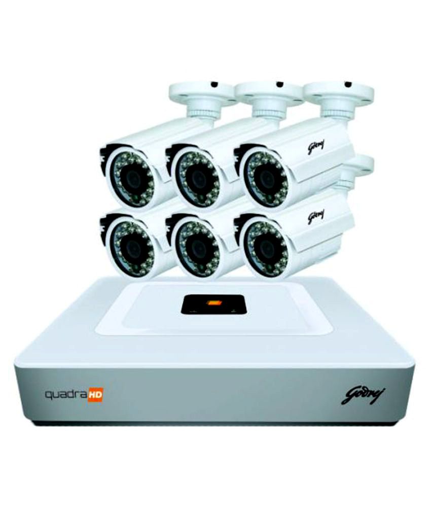 Godrej Cctv Kit, Godrej Octra , 8 Channel Dvr With 6 Bullet Cameras (free Demo & Installation) Hd Bullet 1080p Camera available at snapdeal for Rs.29999