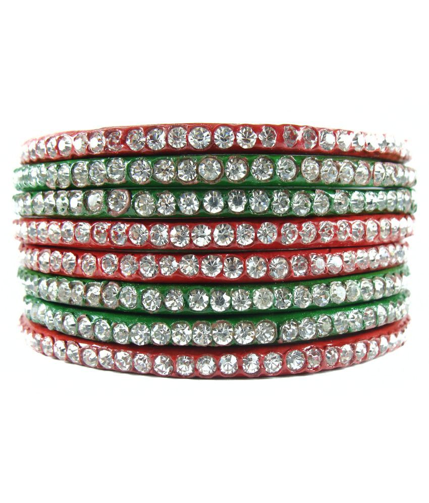 Sukriti Rajasthani Bridal Multi Chura Bangles- Set Of 8 available at snapdeal for Rs.320