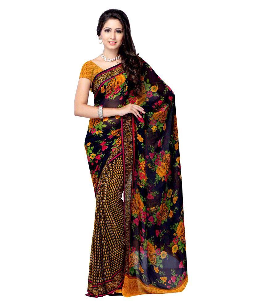 Fabdeal Multicoloured Georgette Saree available at snapdeal for Rs.399