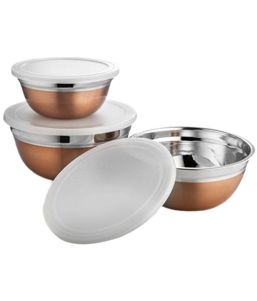 Caryn Kitchen Classic Steel Food Container Set Of 3 available at