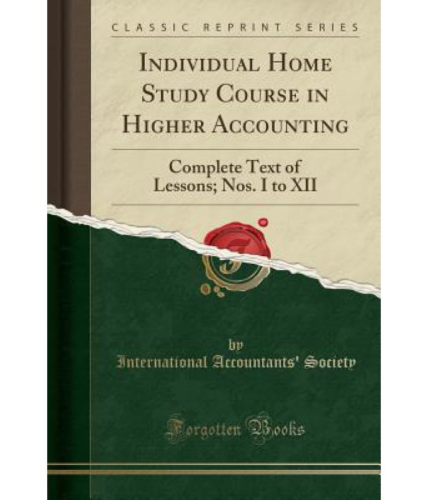 Individual Home Study Course In Higher accounting available at snapdeal for Rs.14