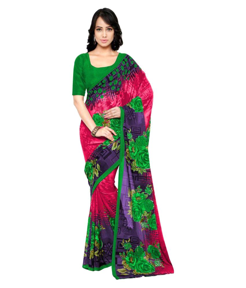 Fabdeal Multicoloured Georgette Saree available at snapdeal for Rs.399