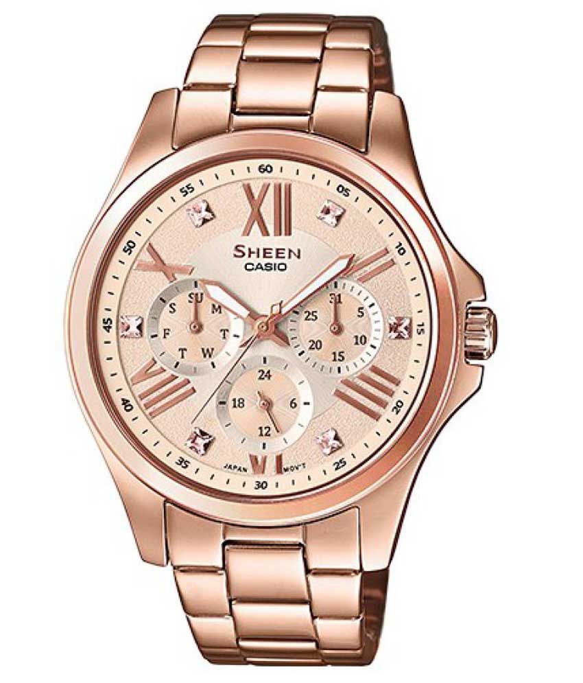 casio rose gold mens watch